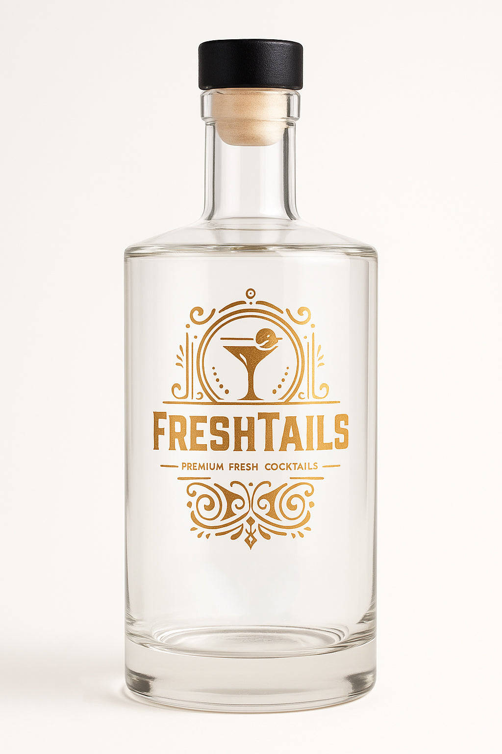 FreshTAILS Signature Bottle - luxe cocktailfles van glas, 1L