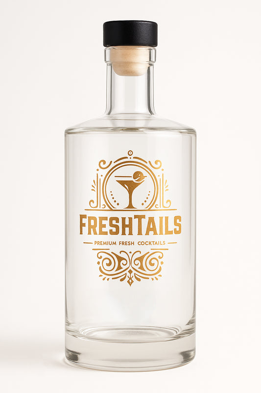FreshTAILS Signature Bottle - luxe cocktailfles van glas, 1L